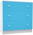 Комод МДК Феникс КМ1Ф-Г с 3 ящиками 820x800x418 (голубой)