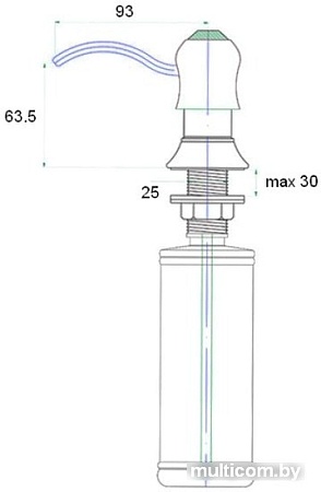 Дозатор для жидкого мыла ZorG ZR-26 BR (бронза)