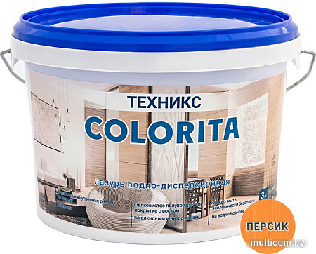 Лазурь Техникс Colorita ВД-АК-1 3 кг (персик)