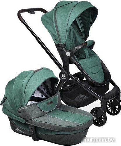 Универсальная коляска Farfello Baby shell BBS-13 (2 в 1, изумрудный)