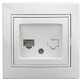 Розетка компьютерная Intro 1Э-303-01 (White)