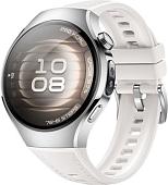 Умные часы Huawei Watch 5 42 мм (серебристый, с белым силиконовым ремешком, международная версия)