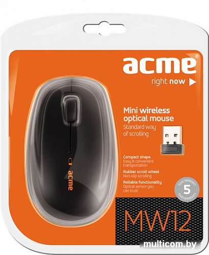 Мышь ACME MW12 Mini wireless optical mouse