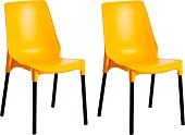 Стул TetChair Genius металл/пластик (2шт, желтый/черные ножки)