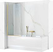 Стеклянная шторка для ванны Rea Elegant 80 (матовое золото/прозрачное стекло)