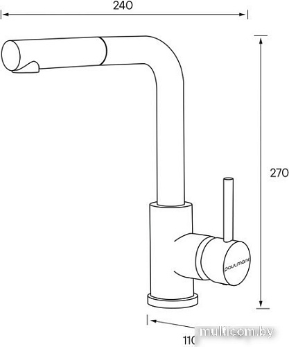 Смеситель Paulmark Kassel Ka214311-401 (антрацит)