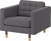 Кресло Ikea Ландскруна 192.691.59 (гуннаред темно-серый/дерево)