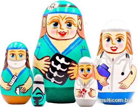 Развивающая игра Брестская Матрешка Подарки врачу и медсестре (набор 5 шт)