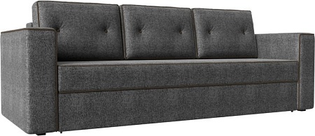 Диван Настоящая мебель Принстон 110896 (рогожка, серый/коричневый)