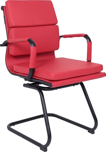 Офисное кресло AksHome Indigo CF (экокожа, красный/черный)