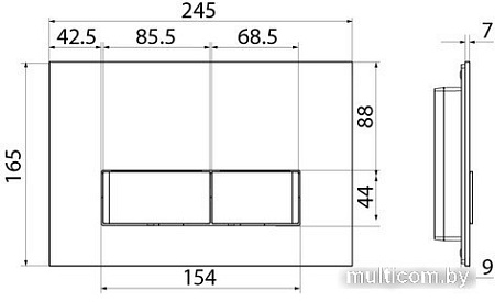 Панель смыва IDDIS Uniglass UNG10GBi77