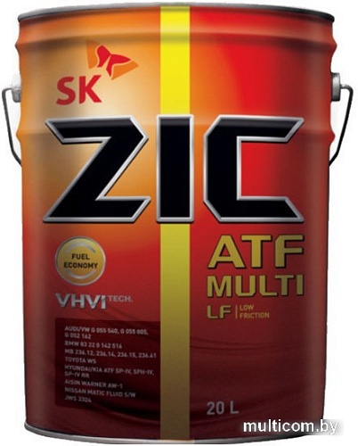 Трансмиссионное масло ZIC ATF Multi LF 20л