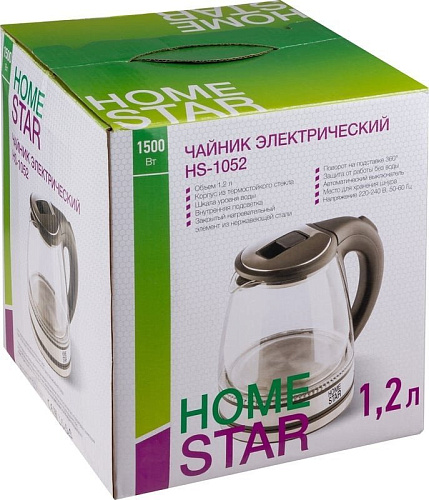 Электрический чайник HomeStar HS-1052 (черный)