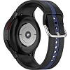 Ремешок Rumi Sport Line силиконовый для Samsung Galaxy Watch4/5 (20 мм, черный/синий)