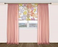 Комплект гардин Delfa Voile СТШ/Д-050 Voile/008 2x2.7 м (розовая орхидея, 2 шт)