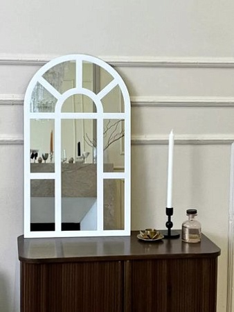 Зеркало eMZe 45x77 UV.ARC.WIND.45.77.BEL (белый с УФ-окантовкой)