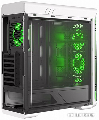 Корпус GameMax StarLight (белый, зеленая подсветка)