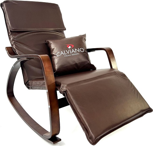 Кресло-качалка Calviano Comfort 1 (коричневый PU)