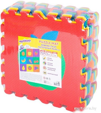 Коврик-пазл Юнландия Фрукты-овощи 664665