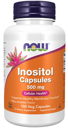 Витамины, минералы Now Foods Inositol 500 мг (100 капсул)