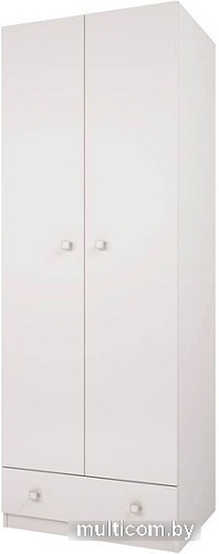 Шкаф распашной Polini Kids Simple двухсекционный с 1 ящиком 0001302.9 (белый)