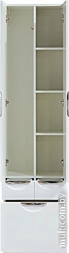 Мебель для ванных комнат Misty шкаф-пенал Жасмин-50 без корзины (белая эмаль)