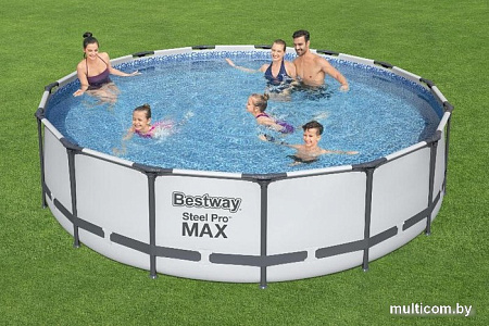 Каркасный бассейн Bestway Steel Pro Max (457x107, с фильтр-насосом, чехлом, диспенсером и лестницей)