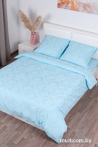 Постельное белье Миланика Аквамарин 175x217 (поплин-жаккард)