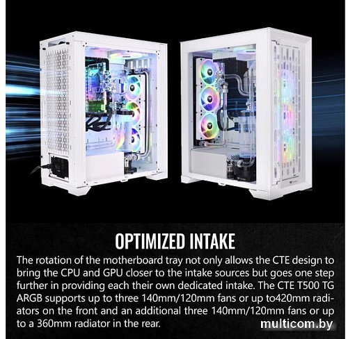 Корпус Thermaltake CTE T500 TG ARGB Snow CA-1X8-00F6WN-01