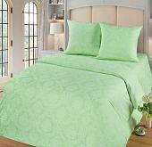 Постельное белье Миланика Изумруд 1.5сп простыня на резинке (поплин-жаккард)