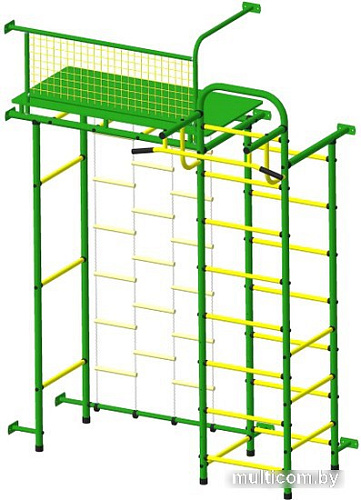 Детский спортивный комплекс Пионер 10ЛМ (зеленый/желтый)
