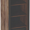 Шкаф-пенал Мебельград Браун 51x53.5x226.5 (таксония/алюминевый профиль/стекло)