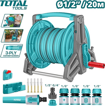 Катушка со шлангом Total THHR20124