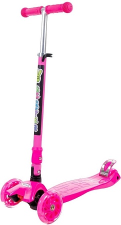 Двухколесный детский самокат Полесье Со складной ручкой 0072C-V1(М) (малиновый)