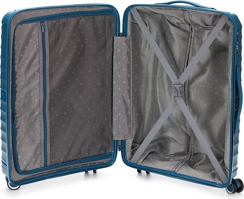 Чемодан-спиннер Torber Nevo T2207M (синий)