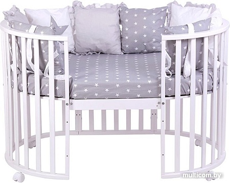 Кроватка-трансформер Polini Kids French 925 Teddy (белый)