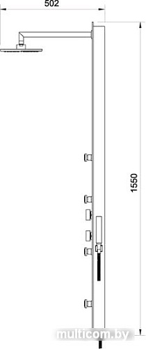 Душевая панель Ravak Jet Glass [X01452]