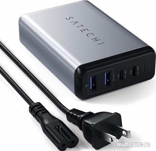 Сетевое зарядное Satechi 75W Dual Type-C Travel Charger (американская вилка)