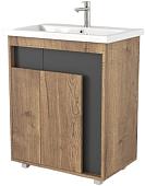 Дабер Тумба под умывальник 015 Тобага/Эридан/Артвин 60 Т15.6Т.0.22 (дуб галифакс/серый)