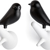 Крючок для одежды Qualy Sparrow QL10067-WH-BK (2 шт, белый/черный)