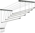 Сушилка для белья Comfort Alumin Group Потолочная 5 прутьев Silver Style 170 см (алюминий)