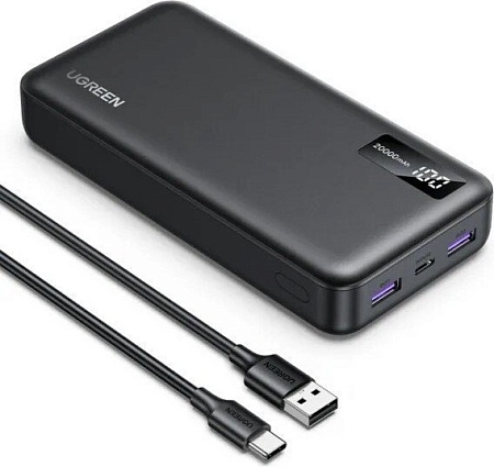 Внешний аккумулятор Ugreen PB312 20000mAh (черный)