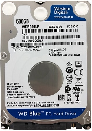 Жесткий диск WD Blue 500GB WD5000LPZX