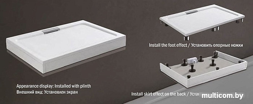 Душевой поддон WeltWasser TRS 14080 Stone-WT 140x80