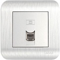 Розетка телефонная Luxar Deco RJ-11 10.048.03 (серебристый)