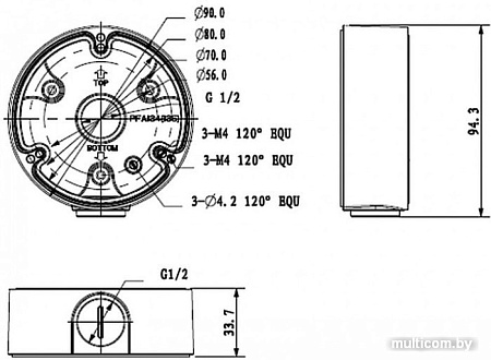 Внутренняя вставка Dahua DH-PFA135-B