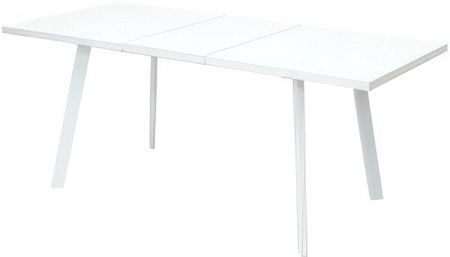 Кухонный стол M-City Фин 120 464M04111 (белый стекло/белый)