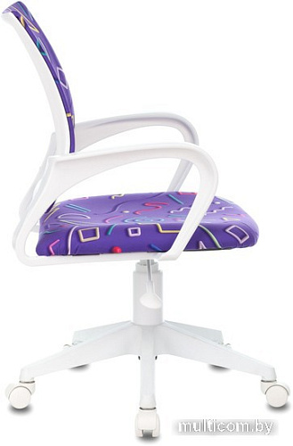 Компьютерное кресло Бюрократ Burokids 1W 1920838 (фиолетовый Sticks 08/пластик белый)