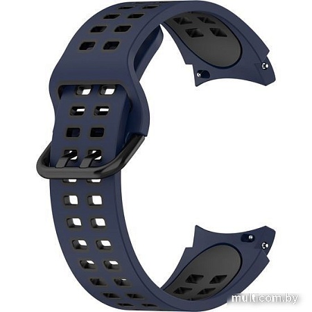 Ремешок Rumi Extreme силиконовый для Samsung Galaxy Watch4/5 (20 мм, темно-синий/черный)