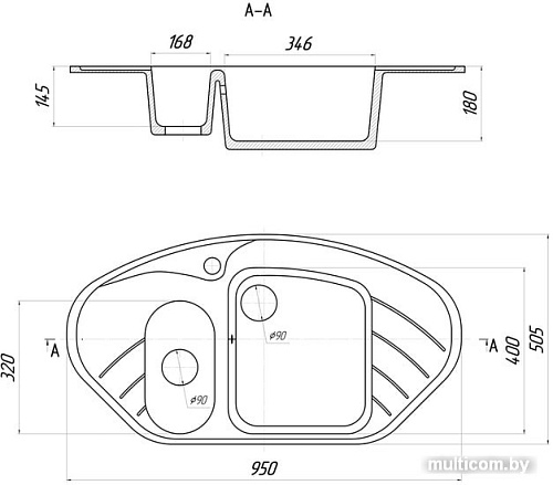 Кухонная мойка Gerhans E02 (песочный)